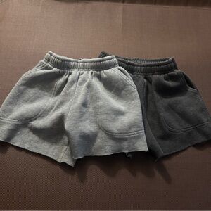 Kids Gray and Black Shorts set of 2 size small